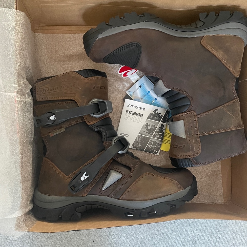 Brand New Forma Adventure Low, motorcycle boots. Size US 10/ Euro 44